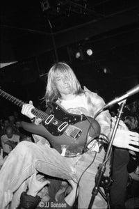 Kurt Cobain with Nirvana at Man Ray, Cambridge MA cir. 1989