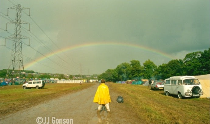 Rainbow over Glastonbury Festival, 1997